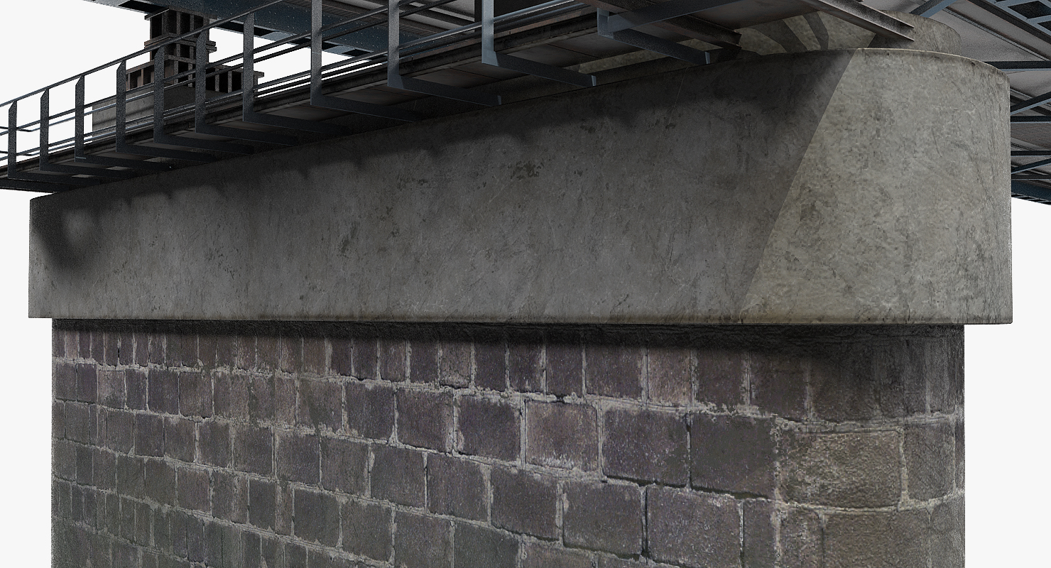 3D Old Railway Bridge model