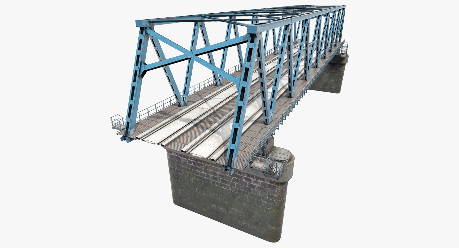 3D Old Railway Bridge model