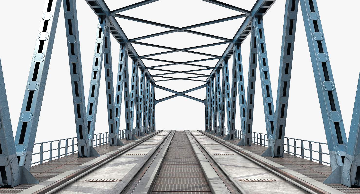 3D Old Railway Bridge model