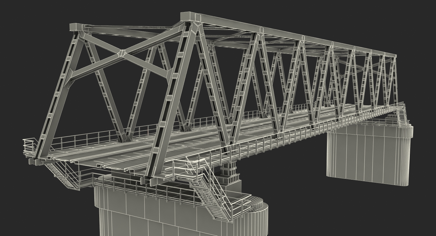 3D Old Railway Bridge model