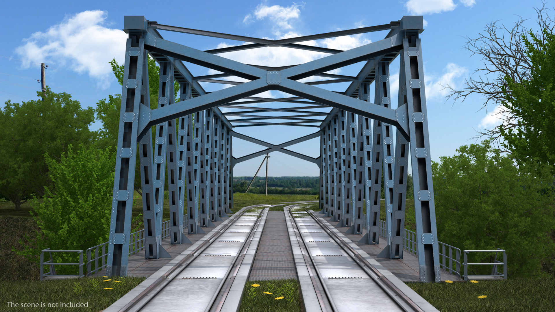 3D Old Railway Bridge model