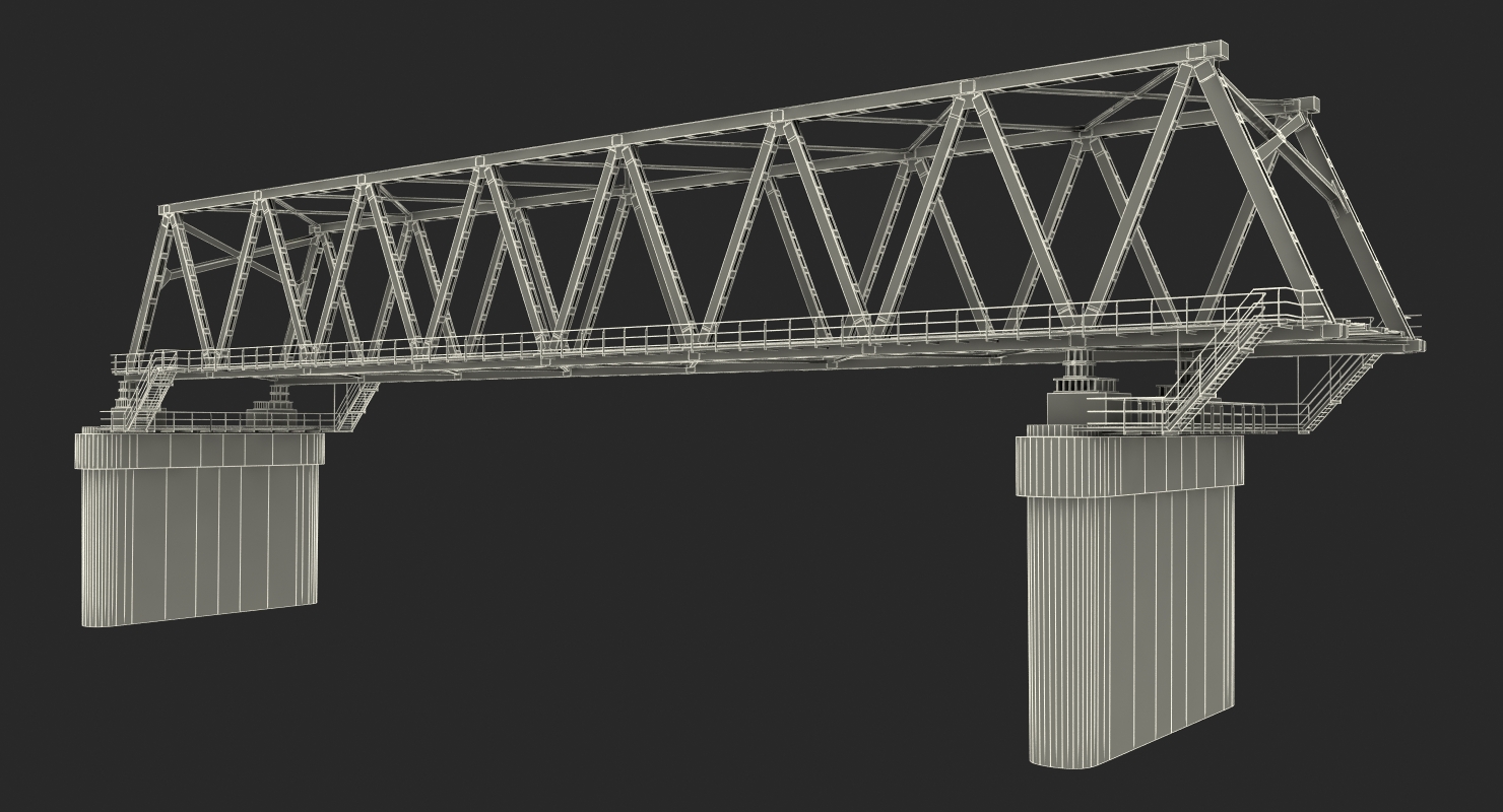 3D Old Railway Bridge model
