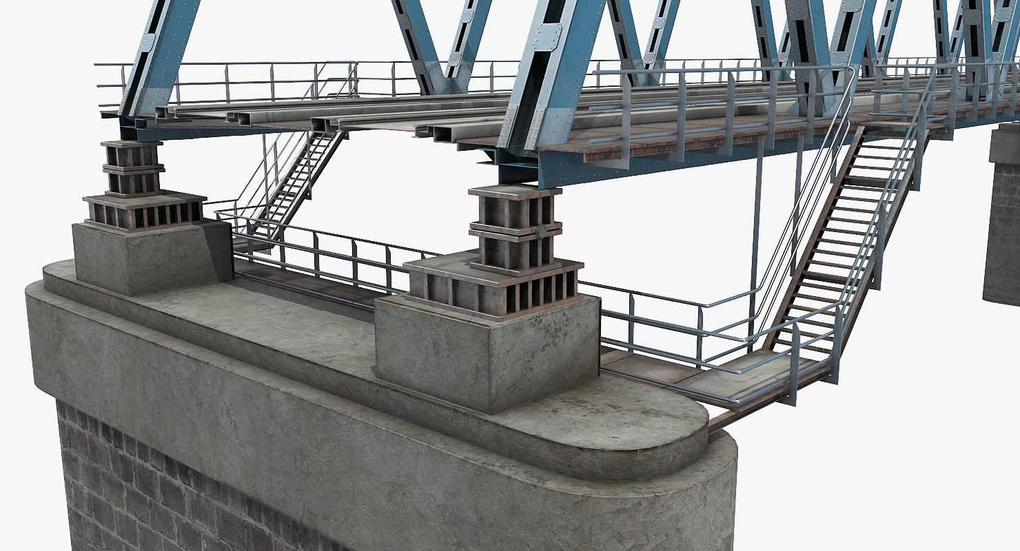 3D Old Railway Bridge model