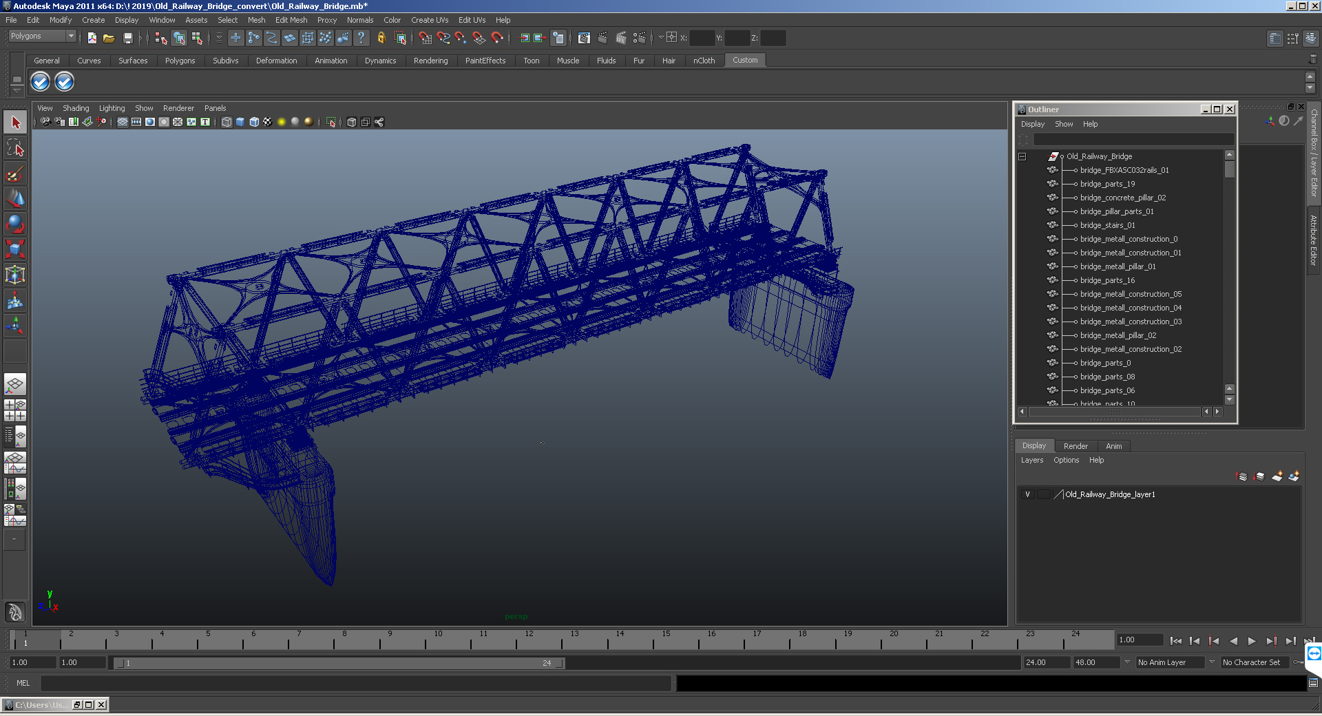 3D Old Railway Bridge model
