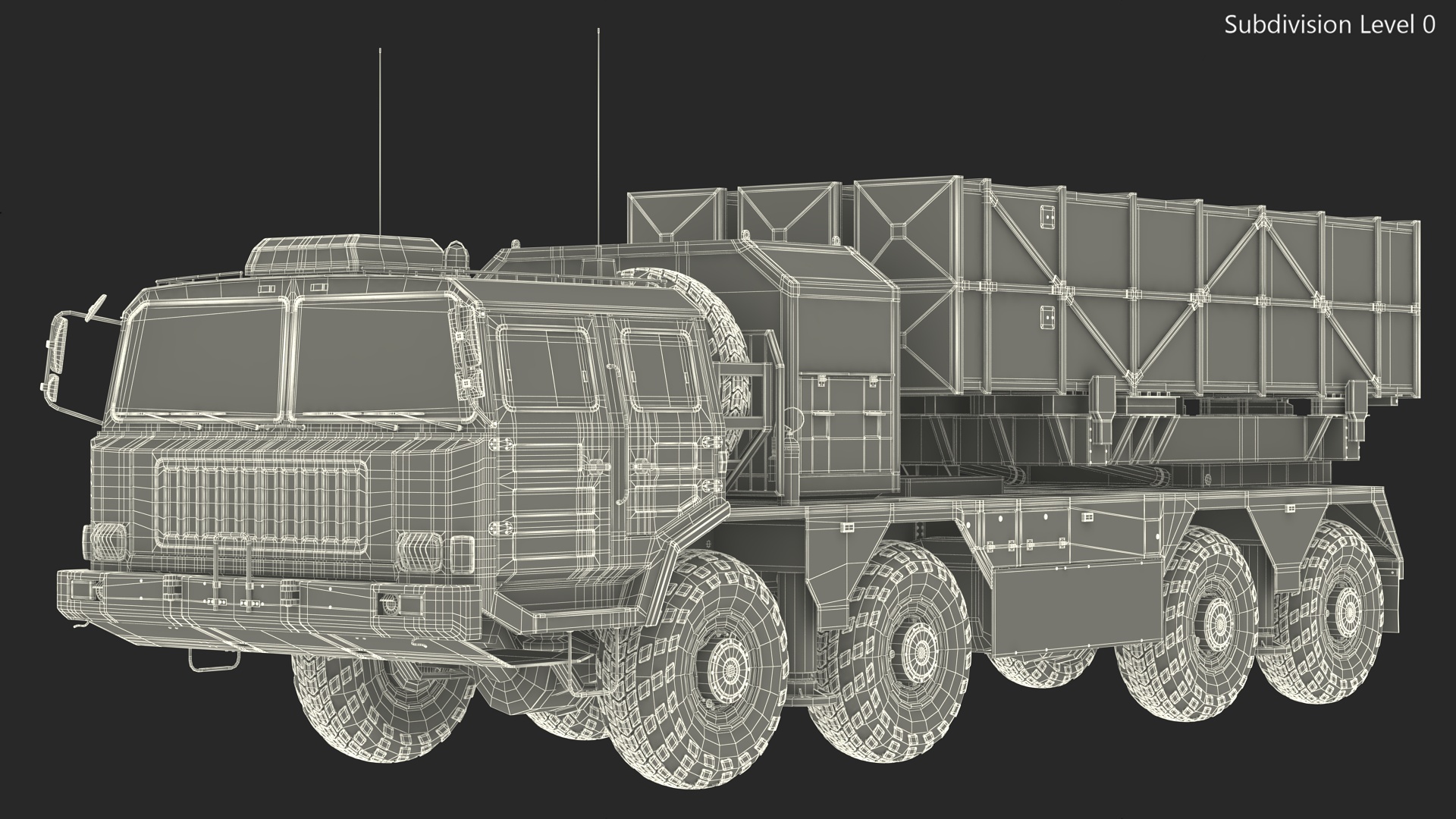 3D Chinese MLRS WS-2D Green Camouflage Rigged for Maya