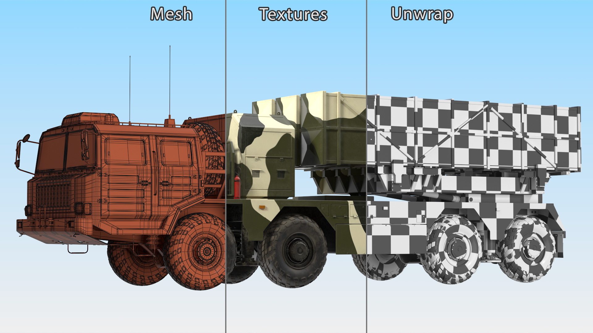 3D Chinese MLRS WS-2D Green Camouflage Rigged for Maya