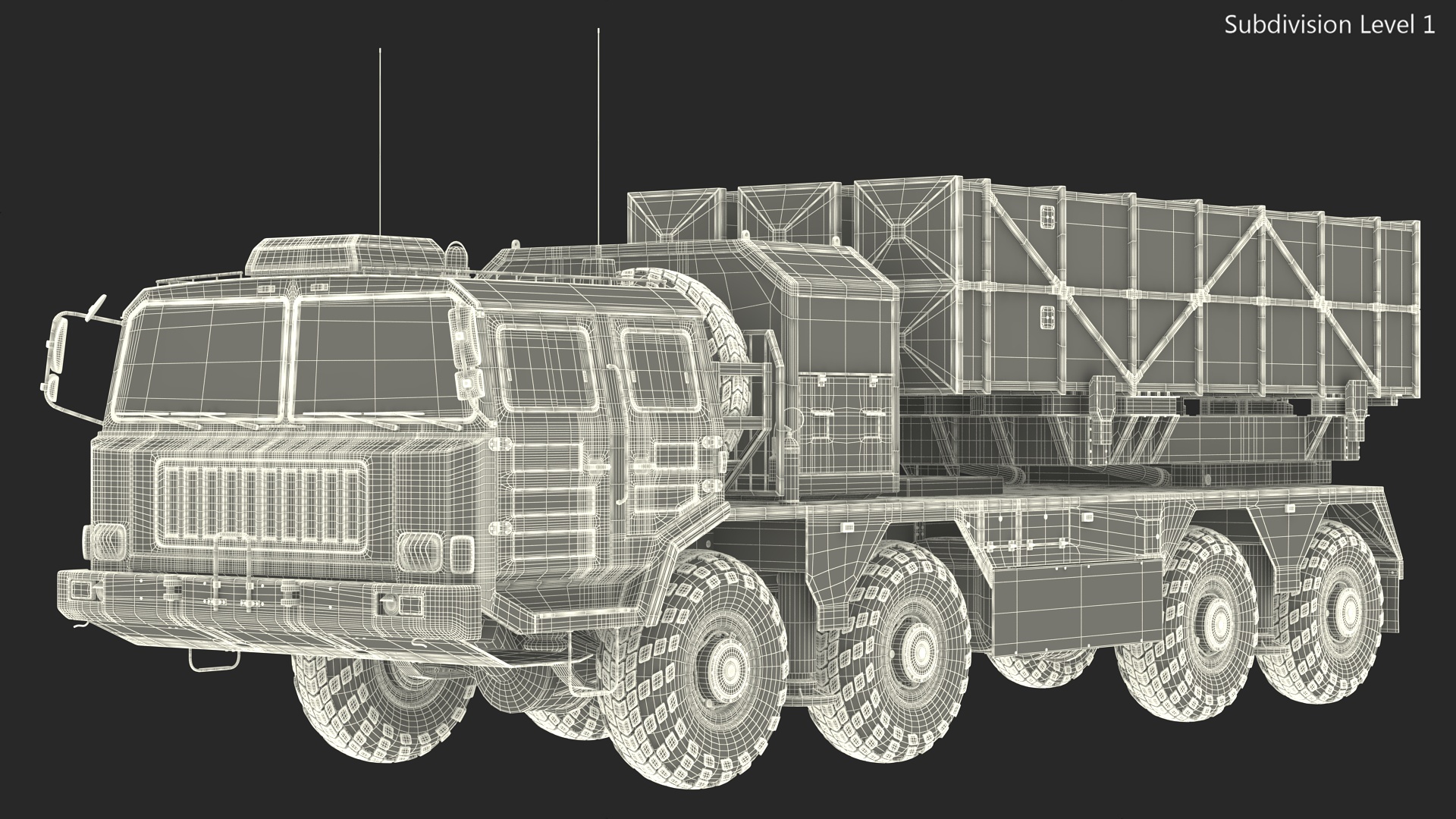 3D Chinese MLRS WS-2D Green Camouflage Rigged for Maya