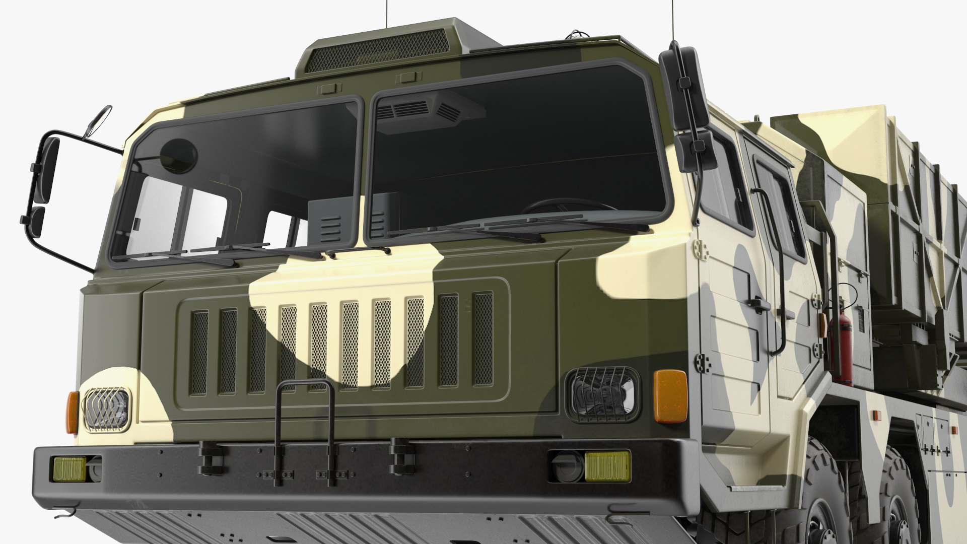 3D Chinese MLRS WS-2D Green Camouflage Rigged for Maya