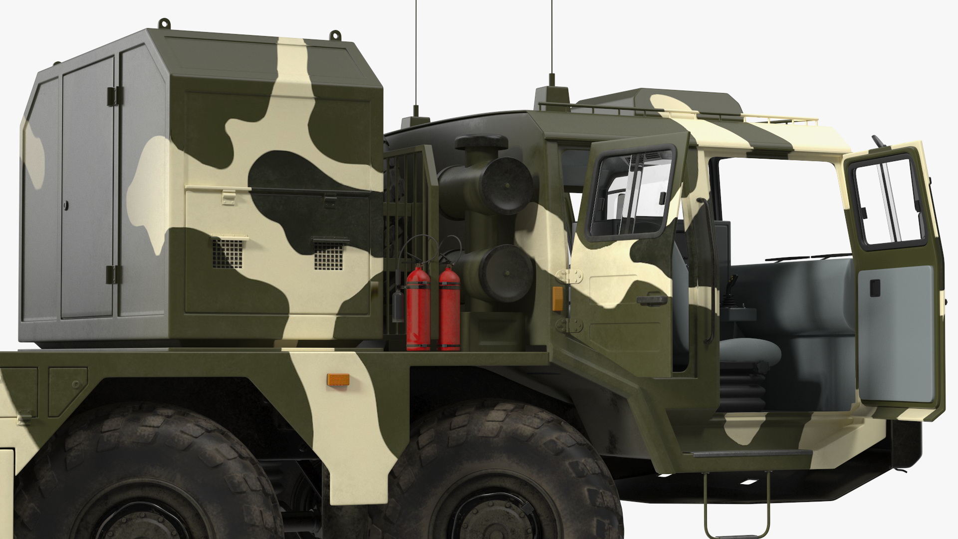 3D Chinese MLRS WS-2D Green Camouflage Rigged for Maya