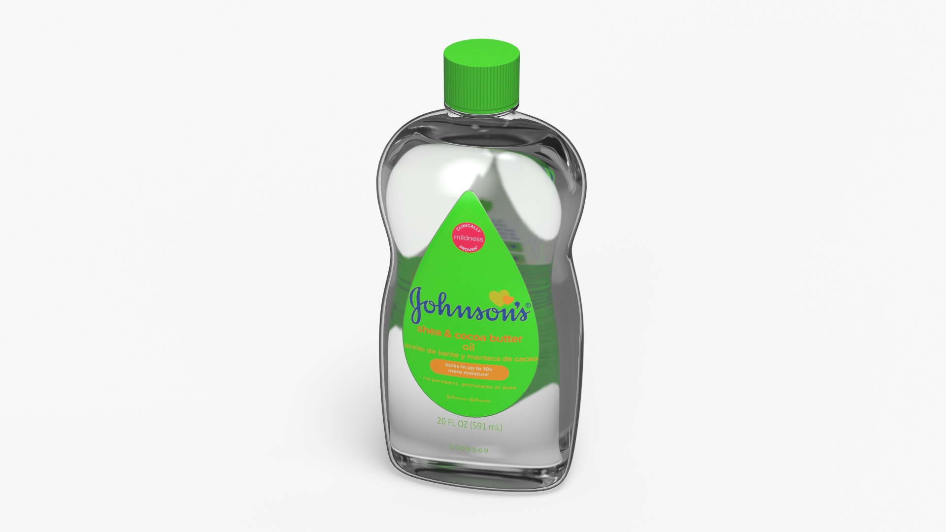 3D Johnsons Aloe Oil Green model
