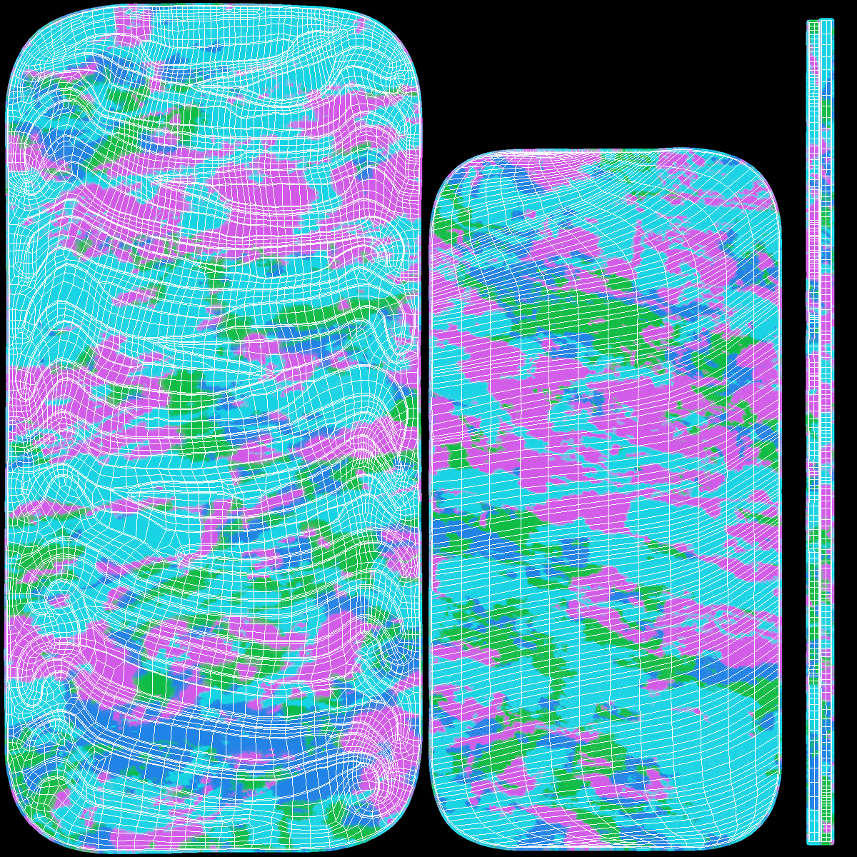 3D Colorful Ice Cream Tray Untouched Surface