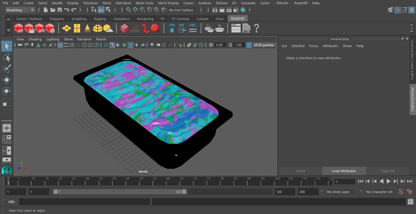 3D Colorful Ice Cream Tray Untouched Surface