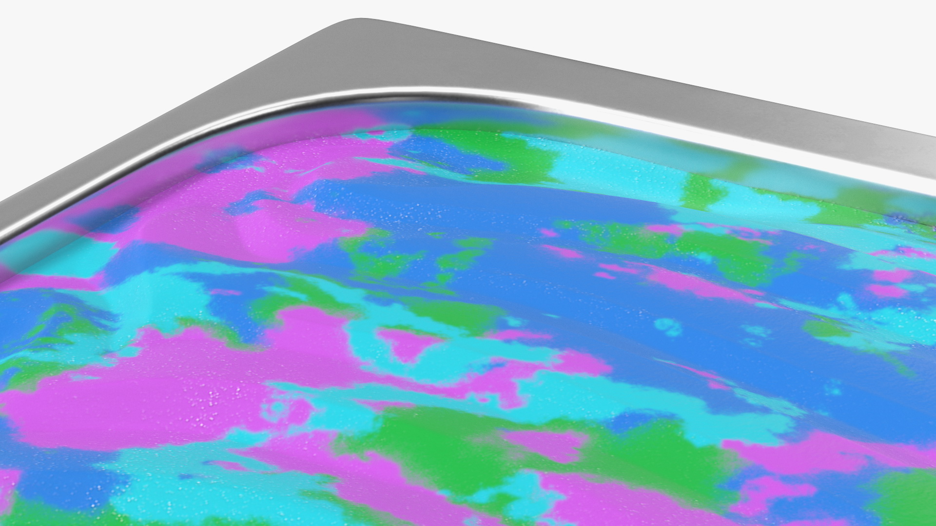 3D Colorful Ice Cream Tray Untouched Surface