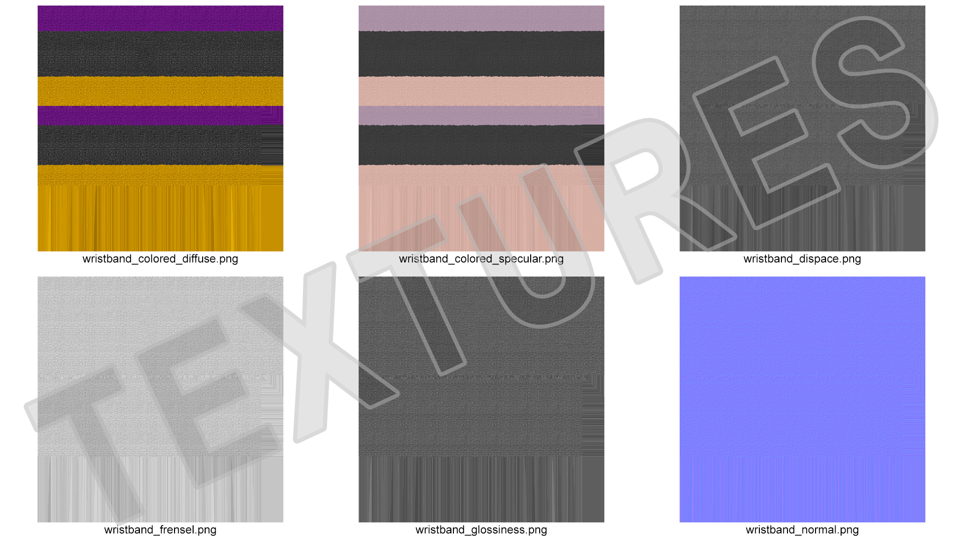 3D Sport Wristband Colored model