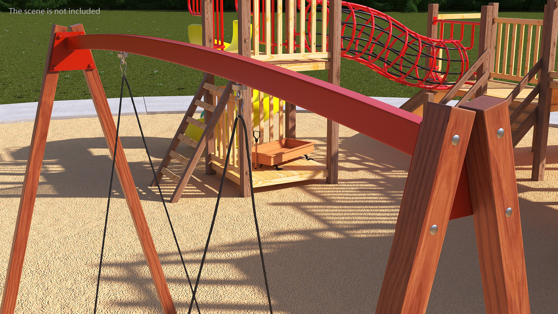 3D model Net Swing for Kids Outdoor Red