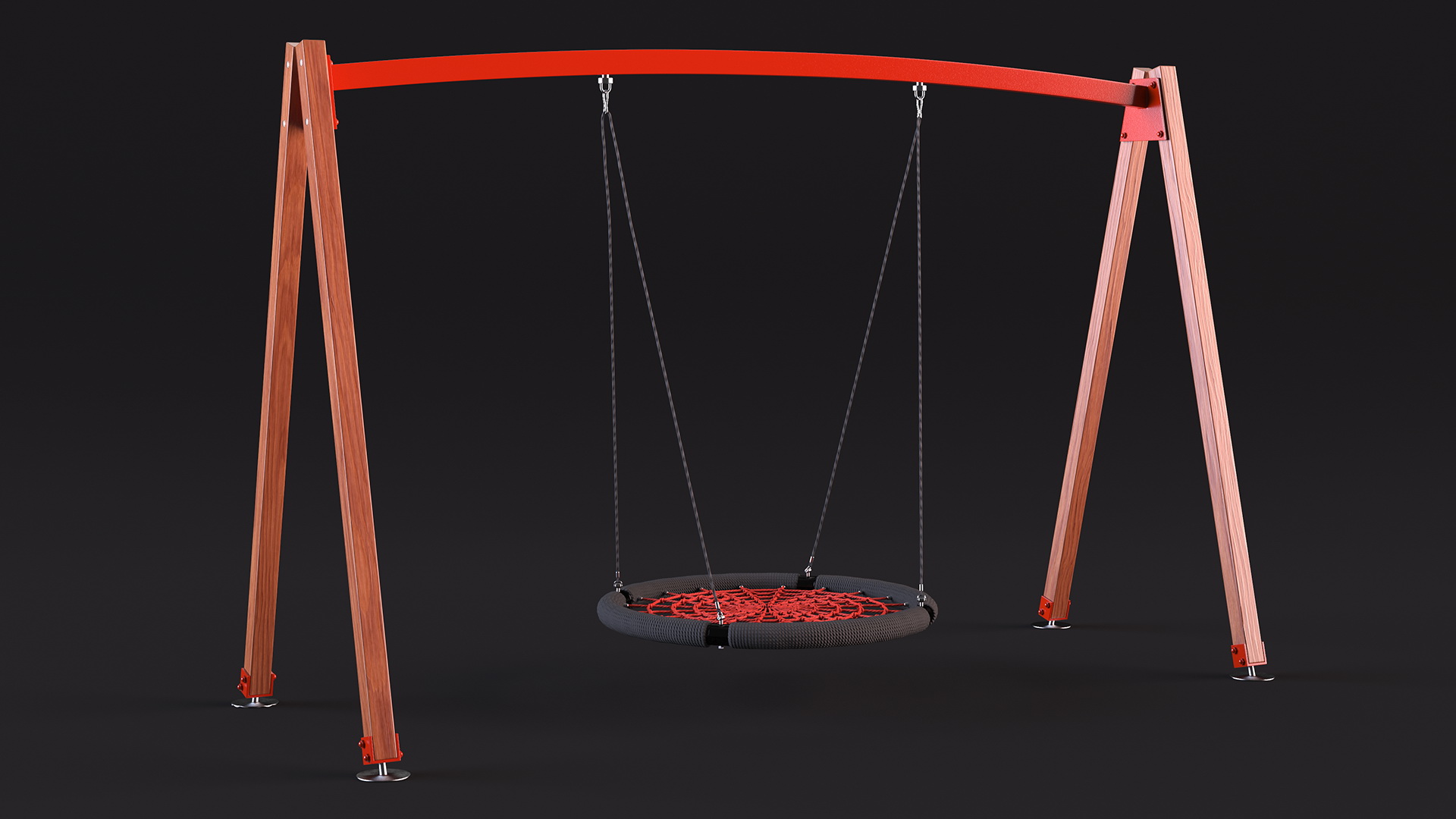 3D model Net Swing for Kids Outdoor Red