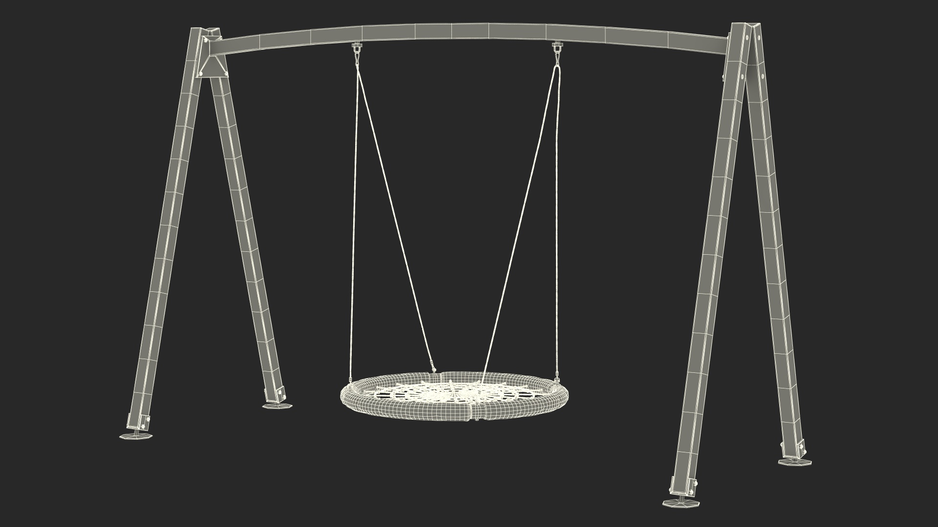 3D model Net Swing for Kids Outdoor Red