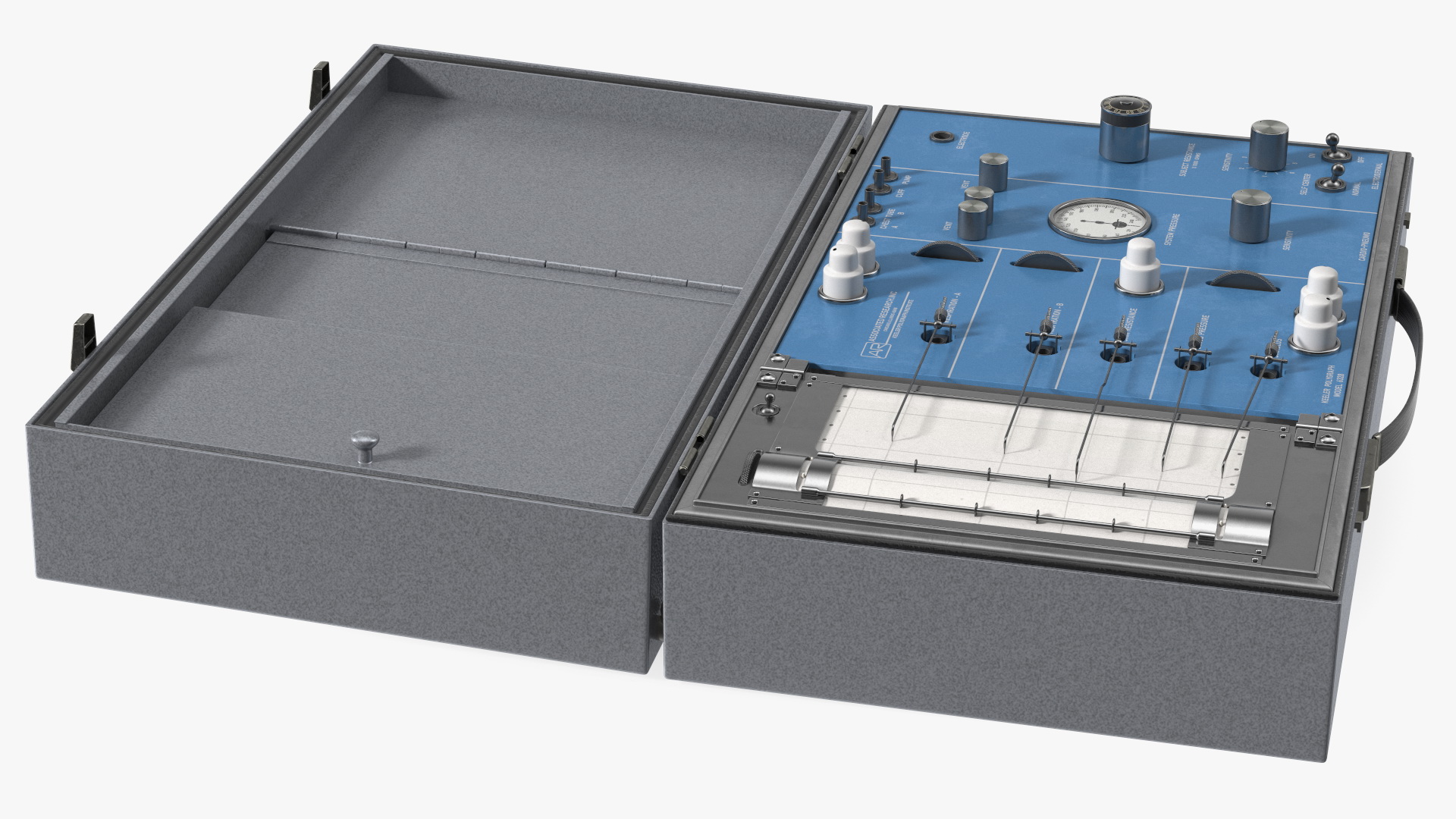 Vintage Polygraph Machine Rigged 3D