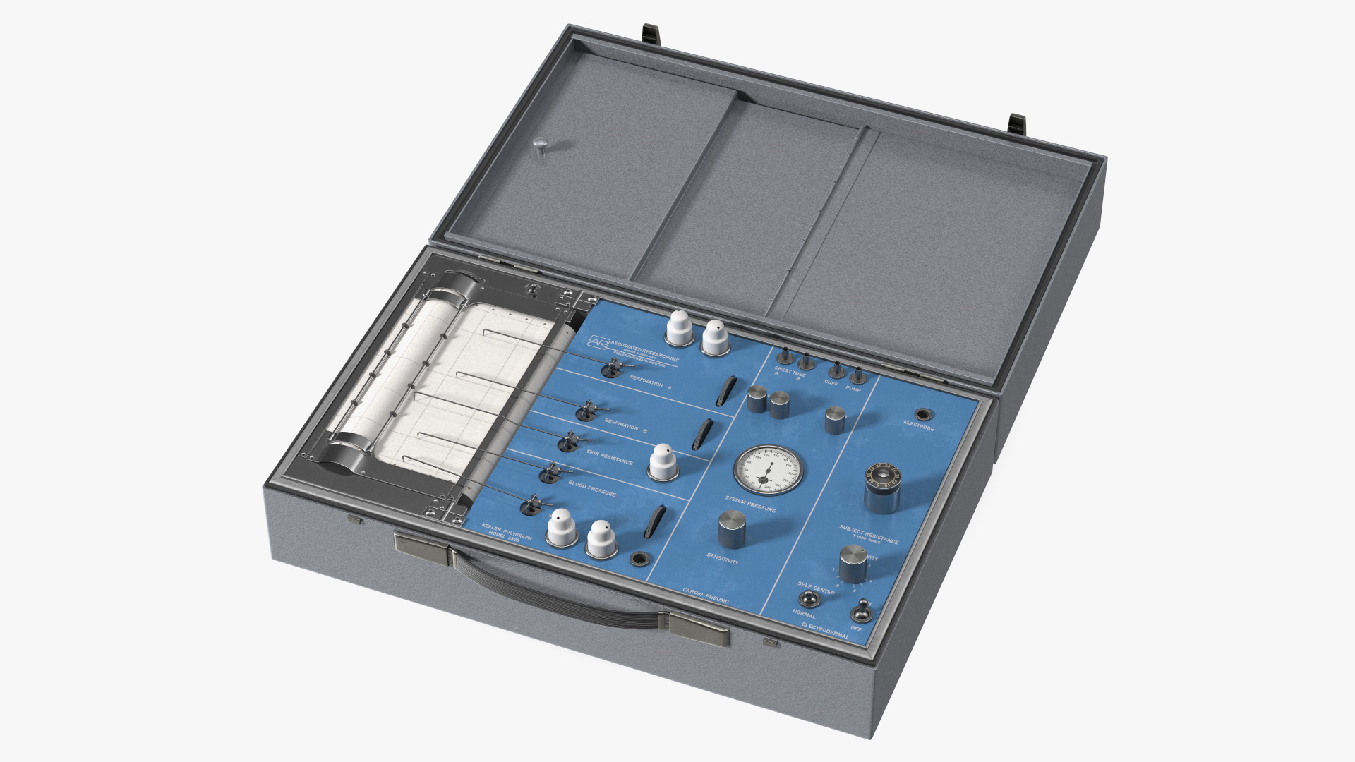 Vintage Polygraph Machine Rigged 3D