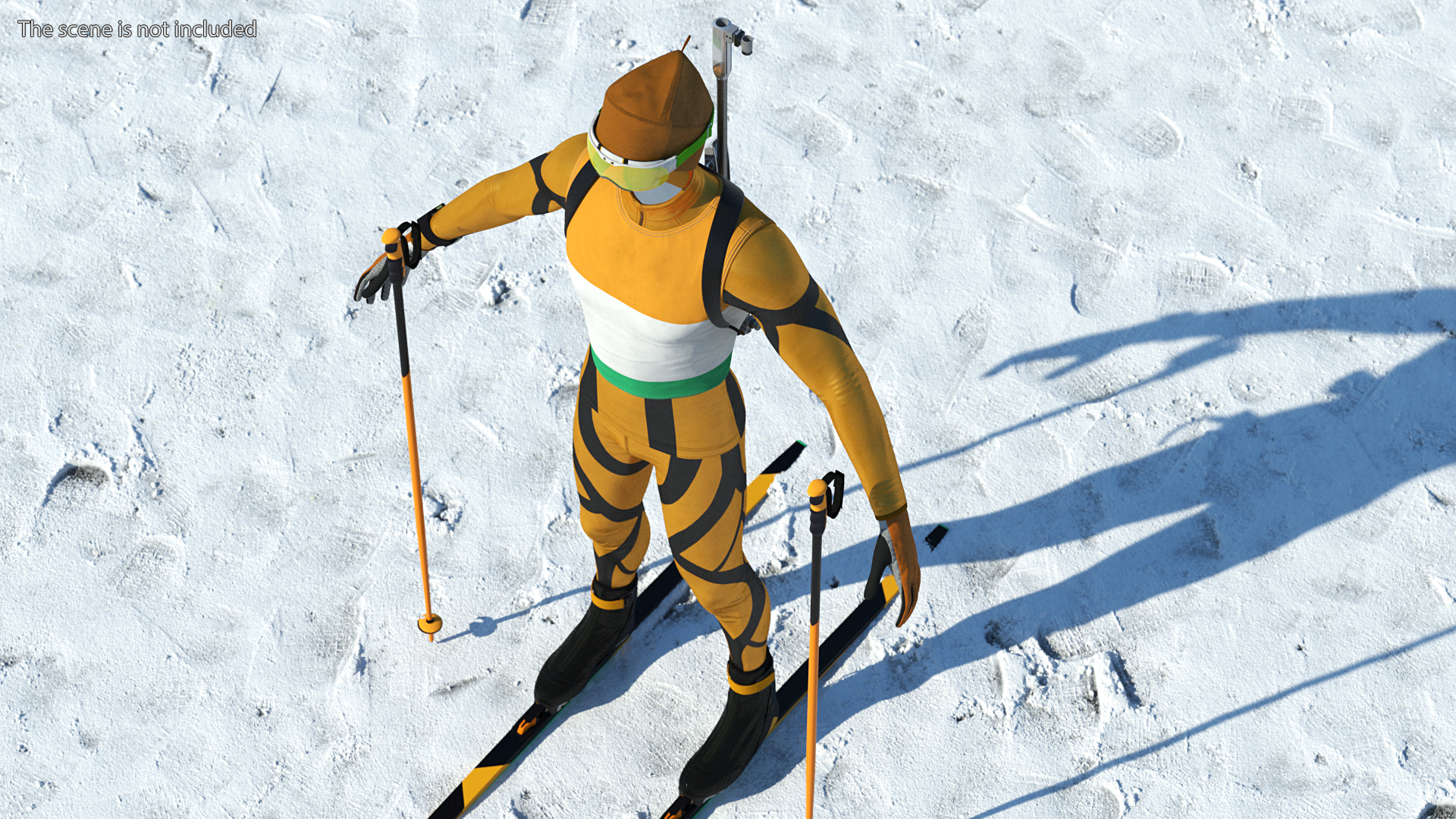 3D Biathlon Athlete Uniform Set model