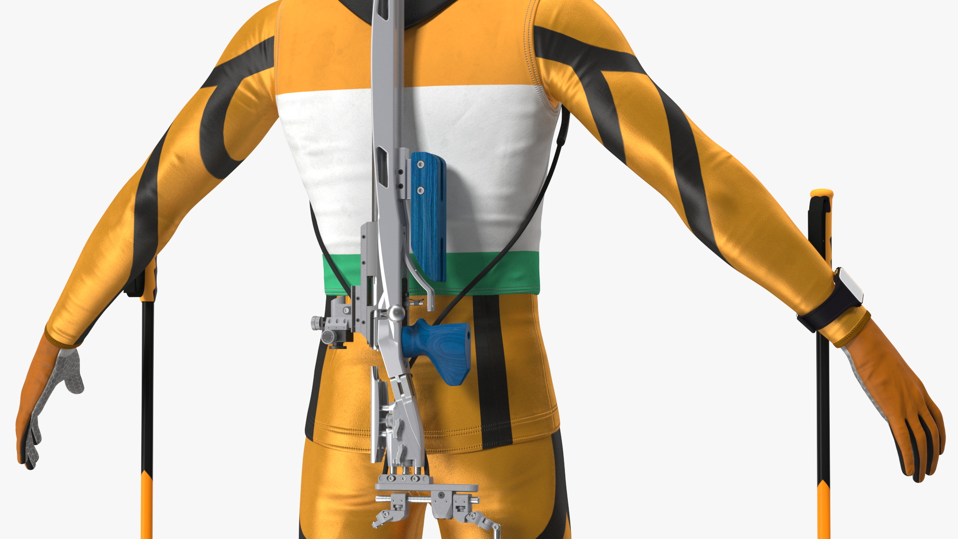 3D Biathlon Athlete Uniform Set model
