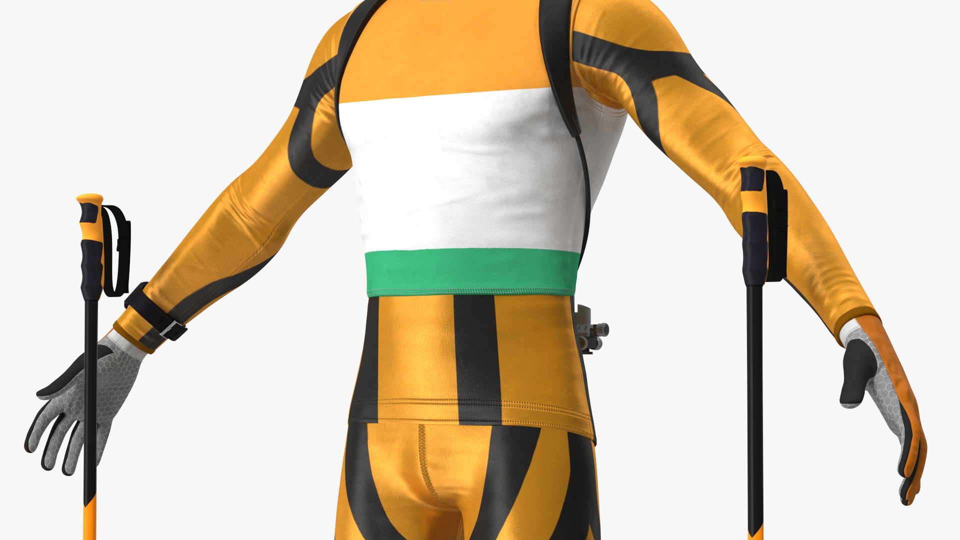 3D Biathlon Athlete Uniform Set model