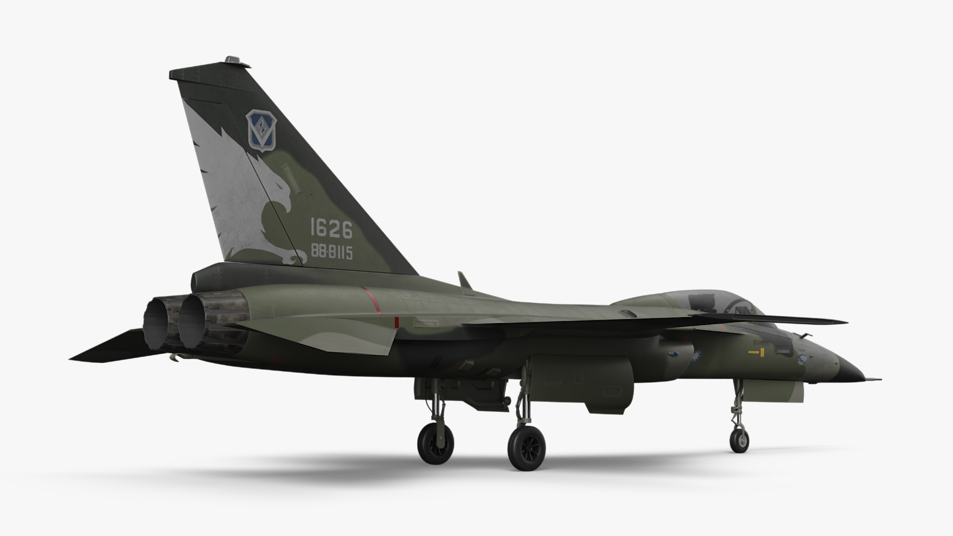 AIDC F-CK-1 Unarmed Fighter Jet Green 3D