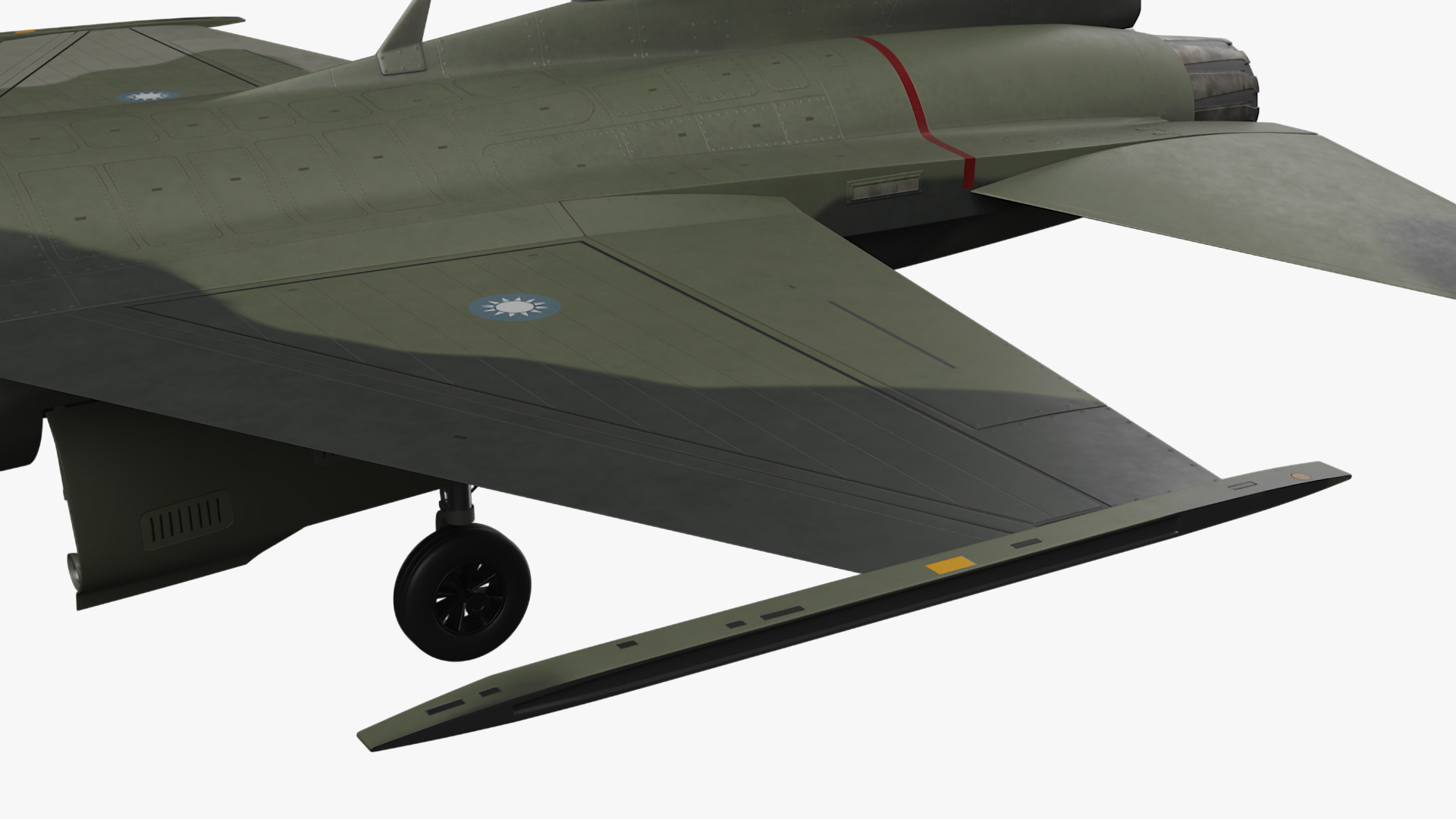 AIDC F-CK-1 Unarmed Fighter Jet Green 3D