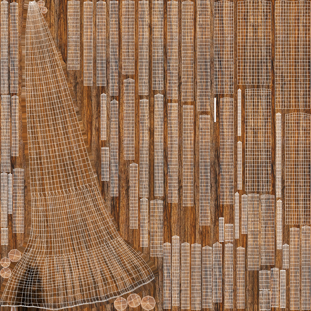 Giant Sequoia Trunk 3D model