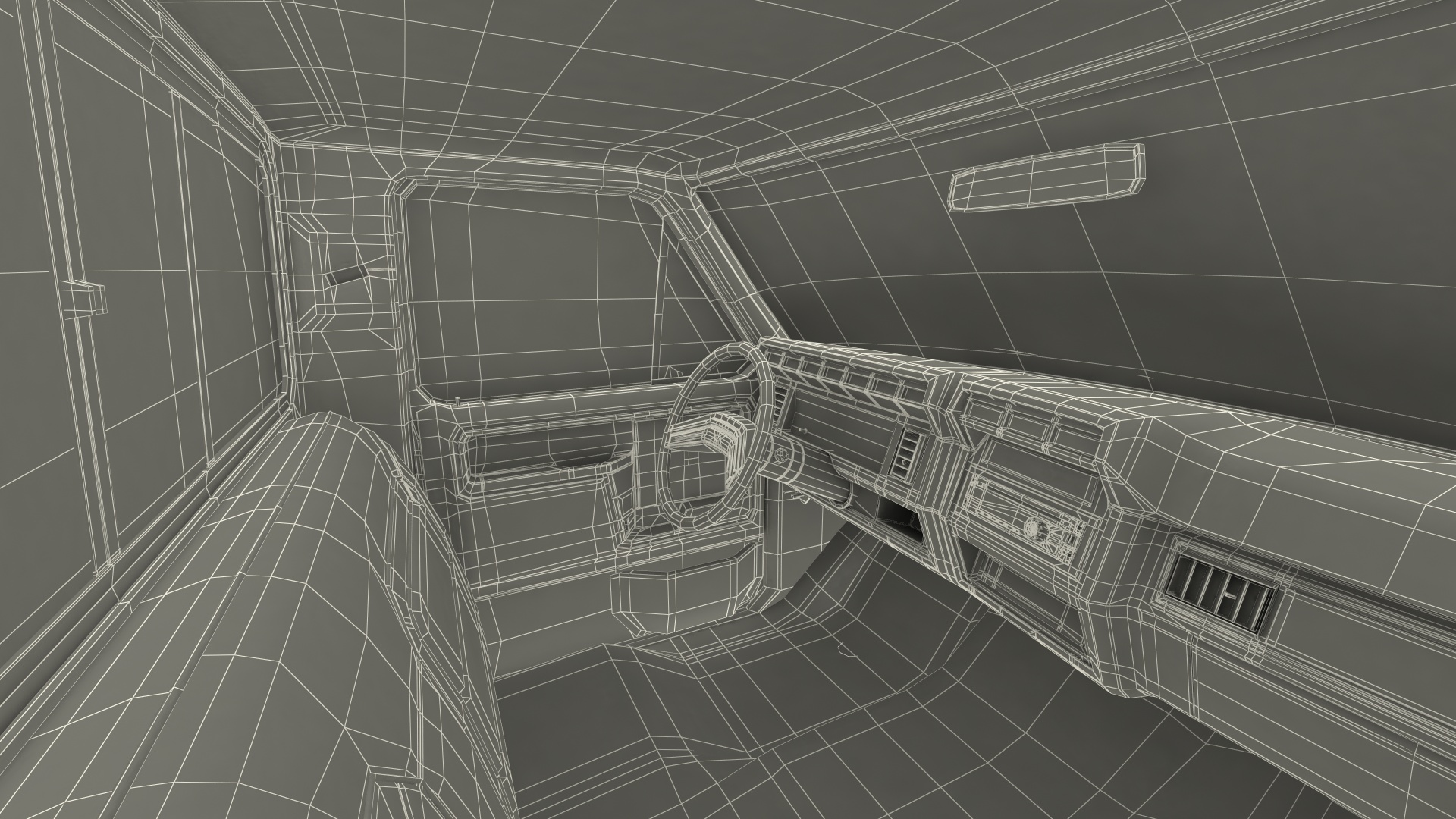 3D model Ford F Series 1980 Pickup Red Simple Interior