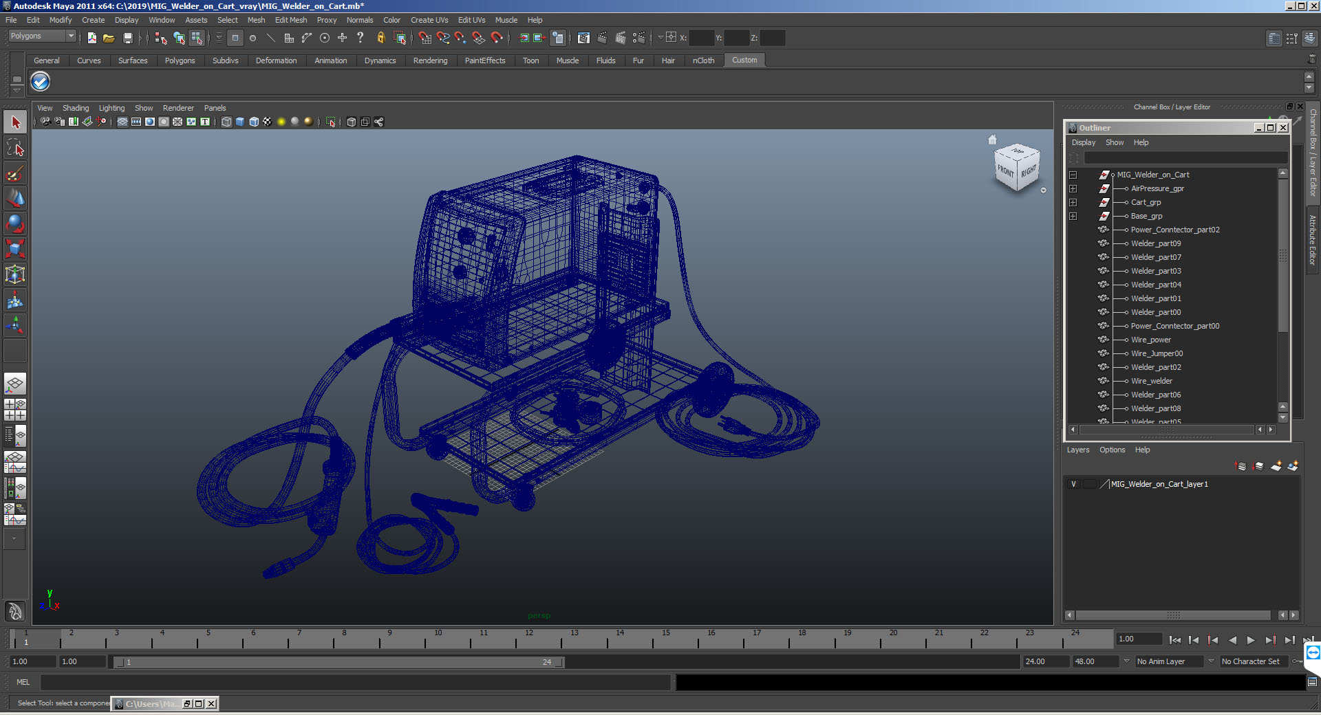 3D MIG Welder on Cart model