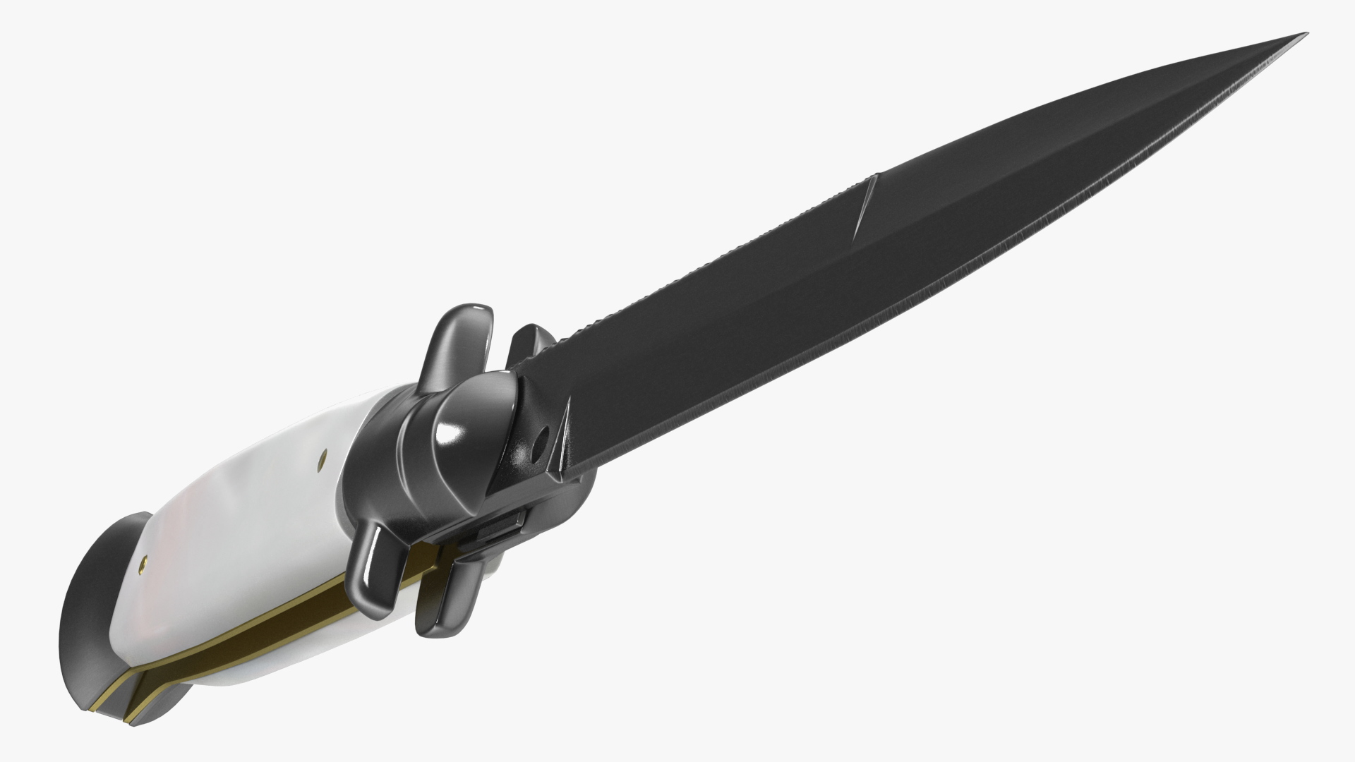 3D model Push Button Switchblade Stiletto Pearl Handle