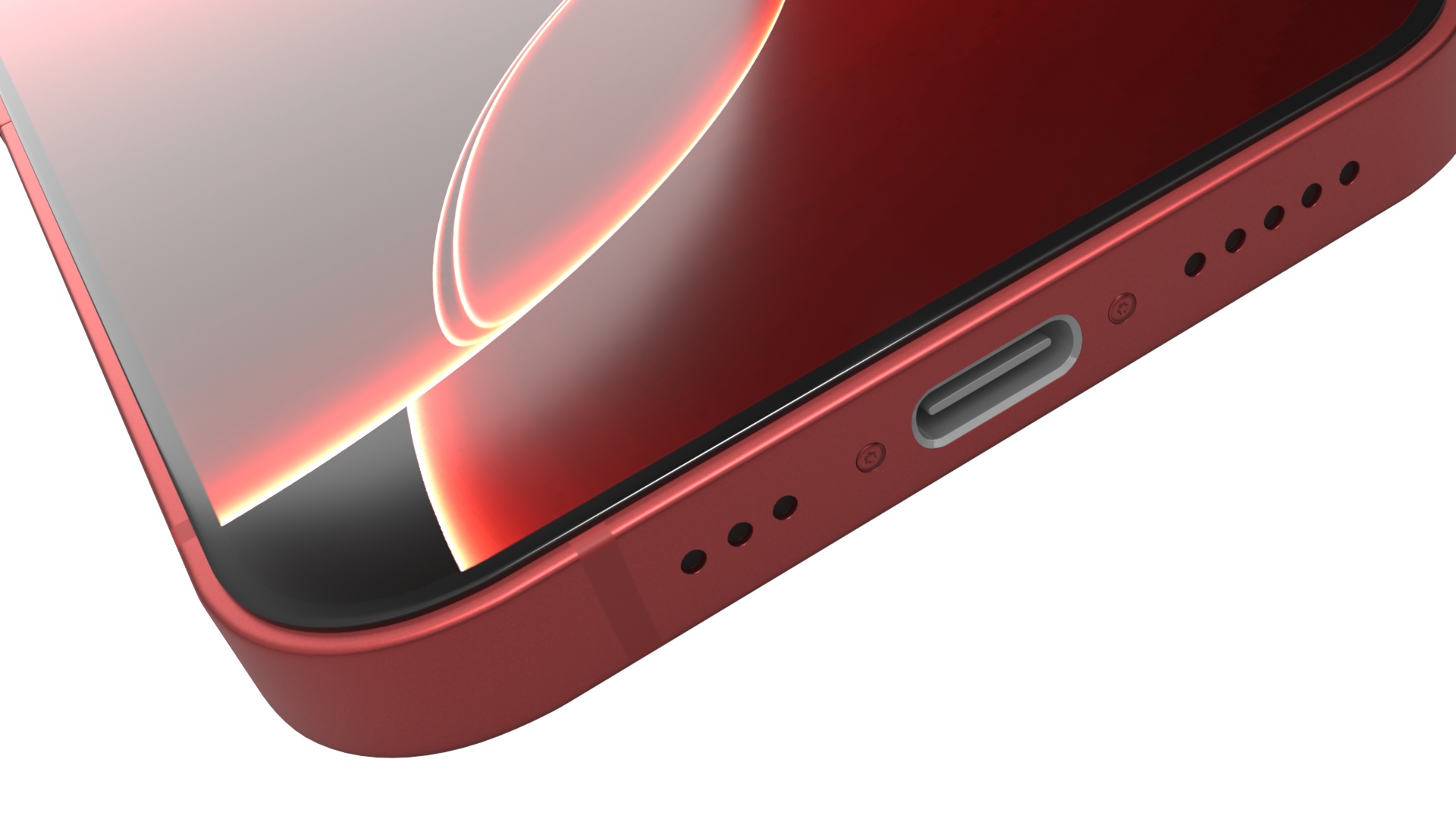 3D model iPhone Flip Crimson Red Rigged