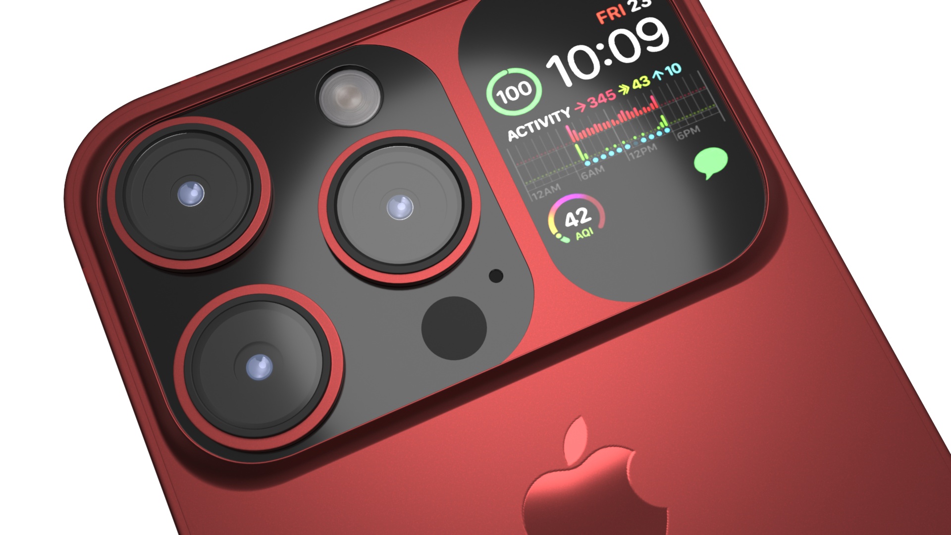 3D model iPhone Flip Crimson Red Rigged