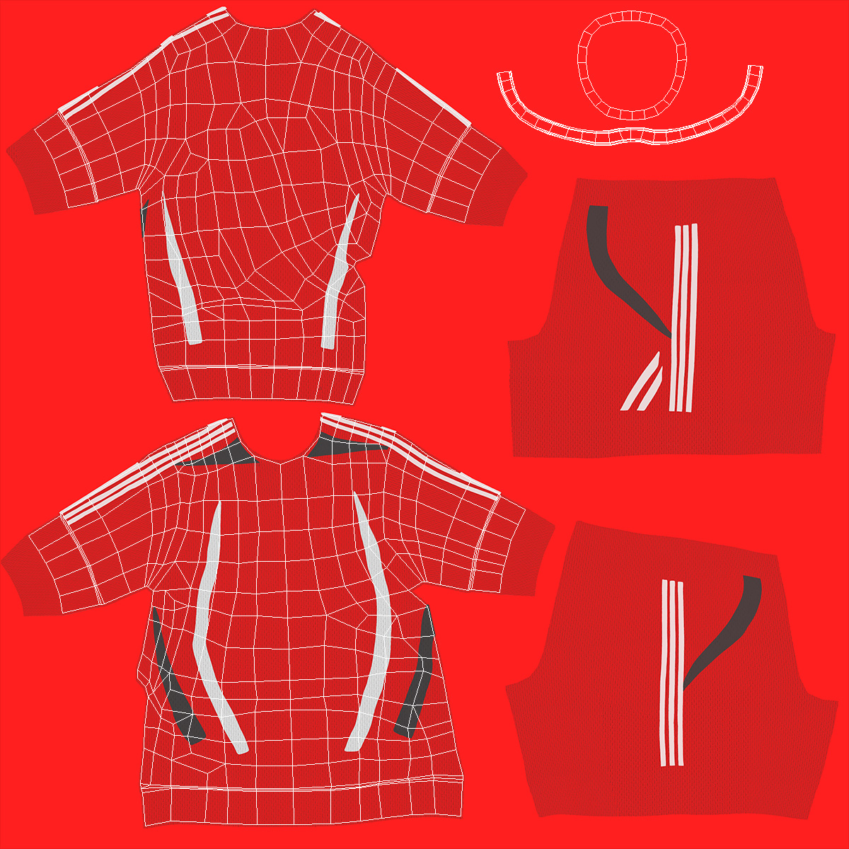 Soccer Jersey Sportswear 3D model
