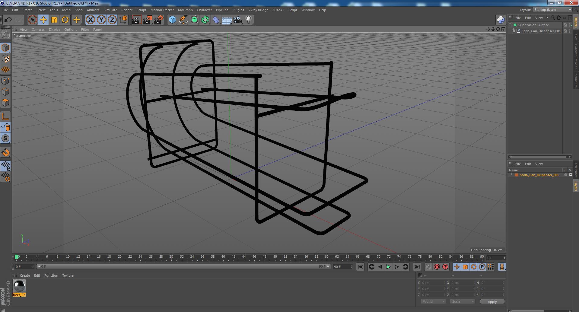 3D Soda Can Dispenser model
