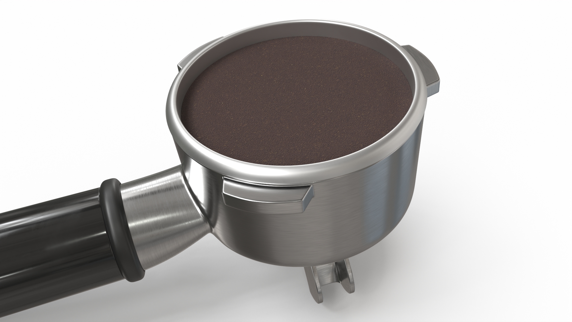 3D Portafilter with Pressed Ground Coffee model