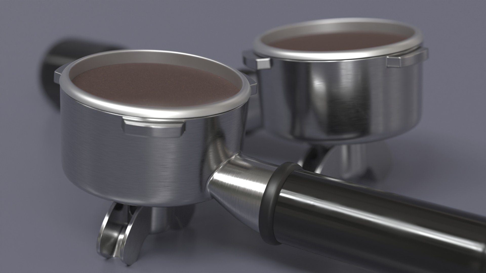 3D Portafilter with Pressed Ground Coffee model