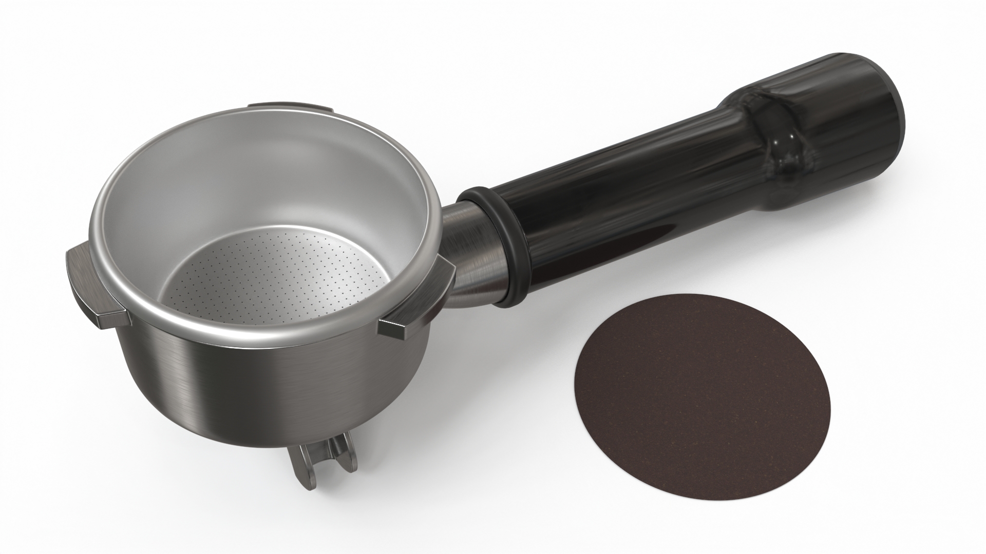 3D Portafilter with Pressed Ground Coffee model