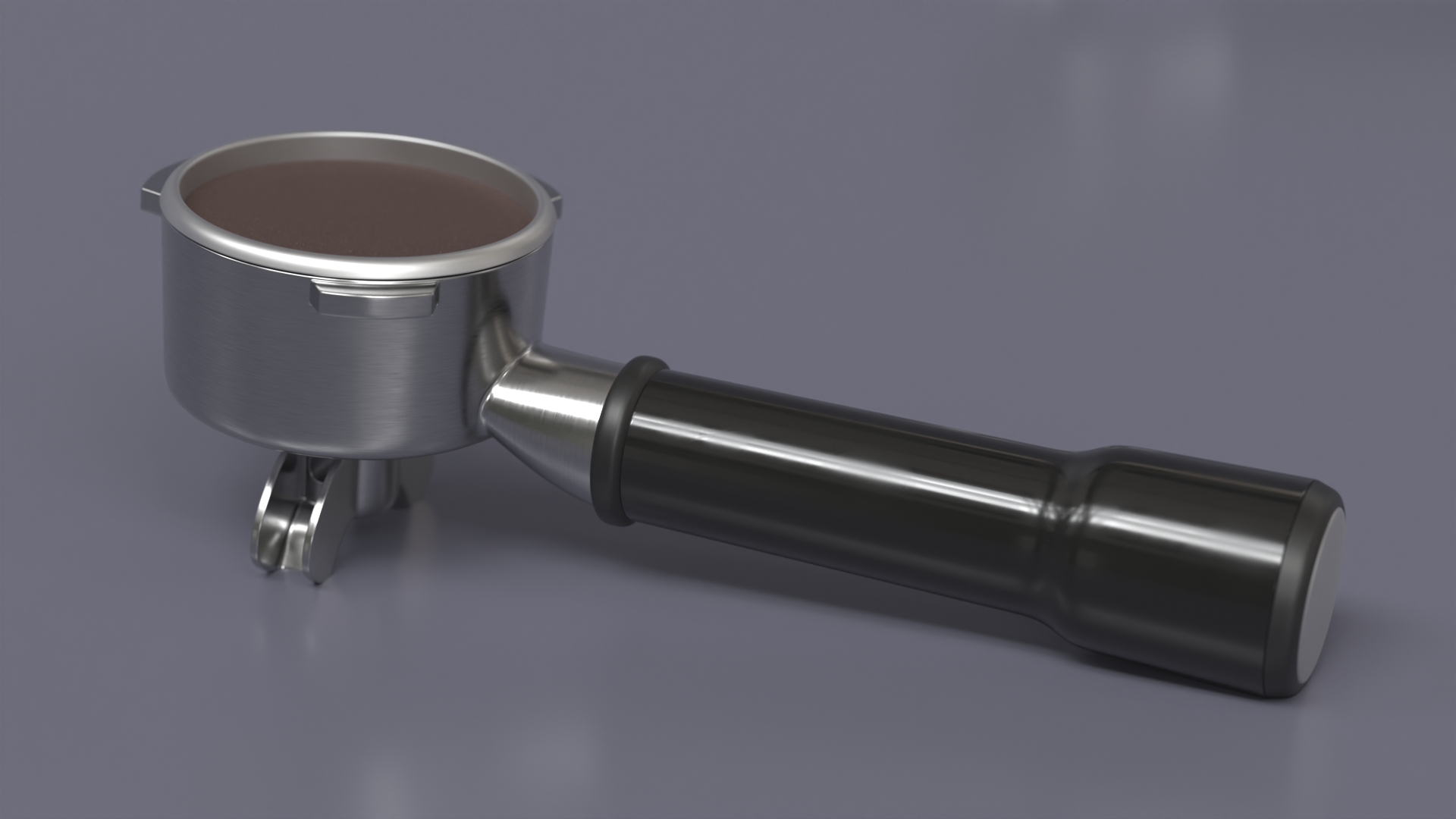 3D Portafilter with Pressed Ground Coffee model
