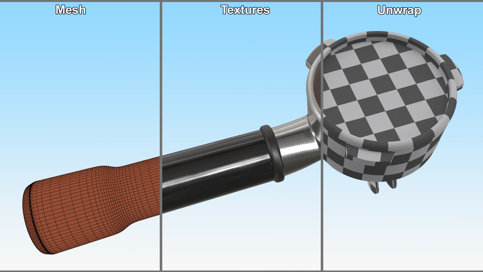 3D Portafilter with Pressed Ground Coffee model