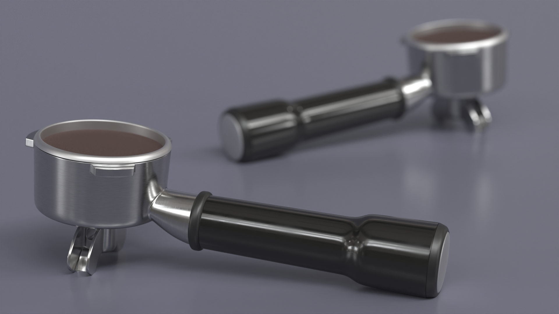 3D Portafilter with Pressed Ground Coffee model