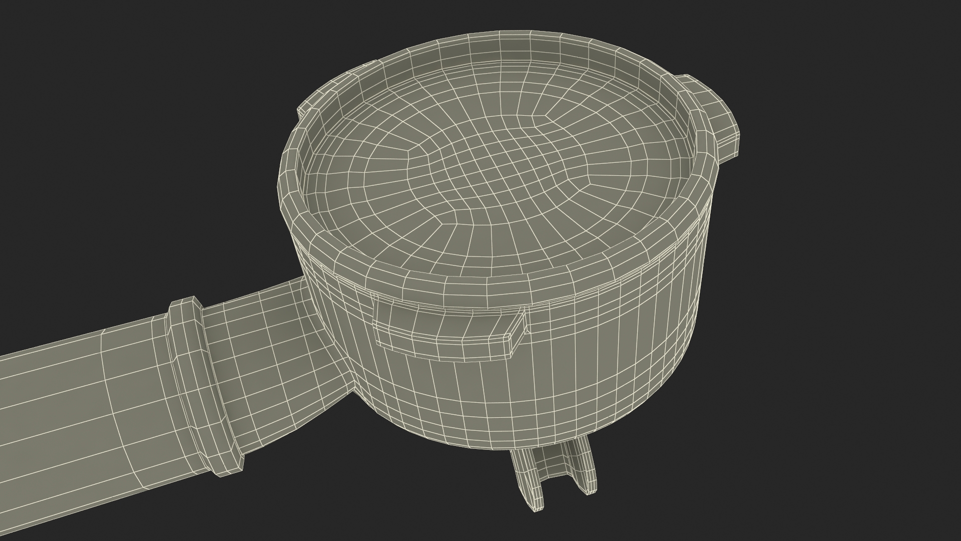 3D Portafilter with Pressed Ground Coffee model