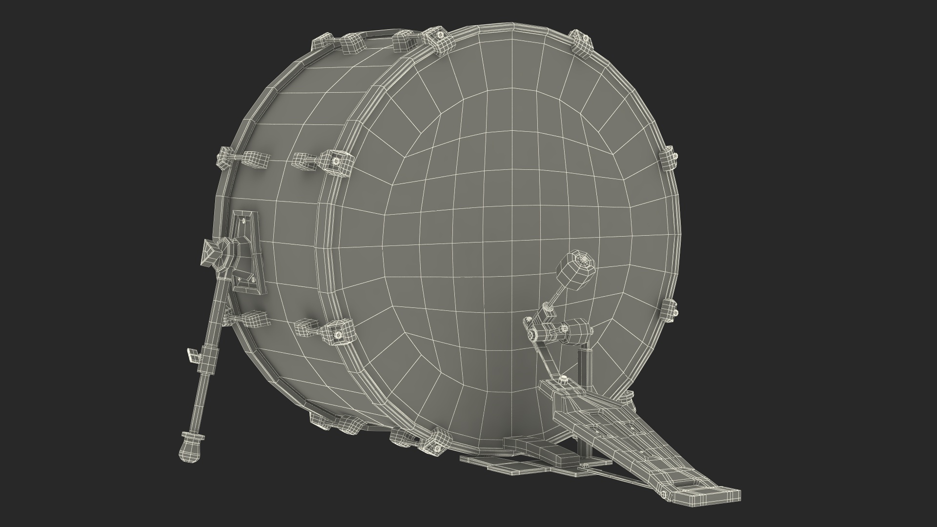 3D model Drum Head with Pedal