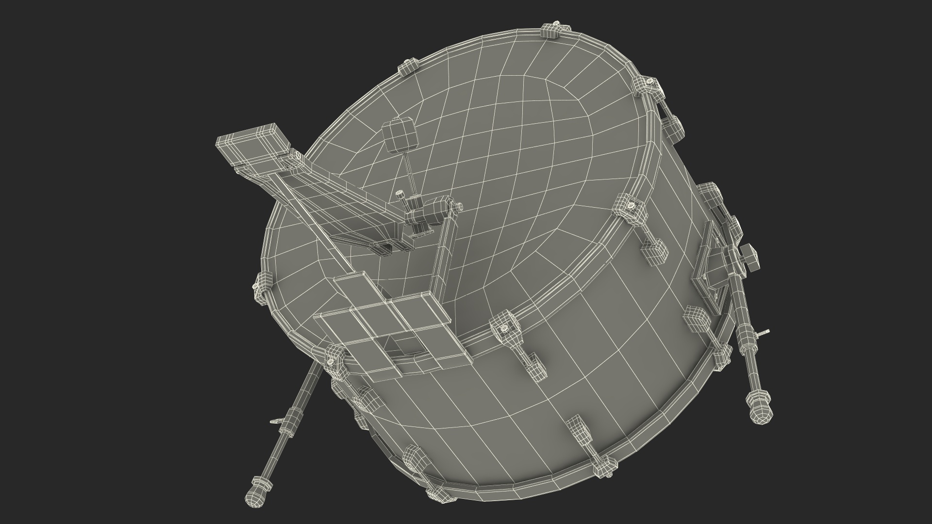 3D model Drum Head with Pedal