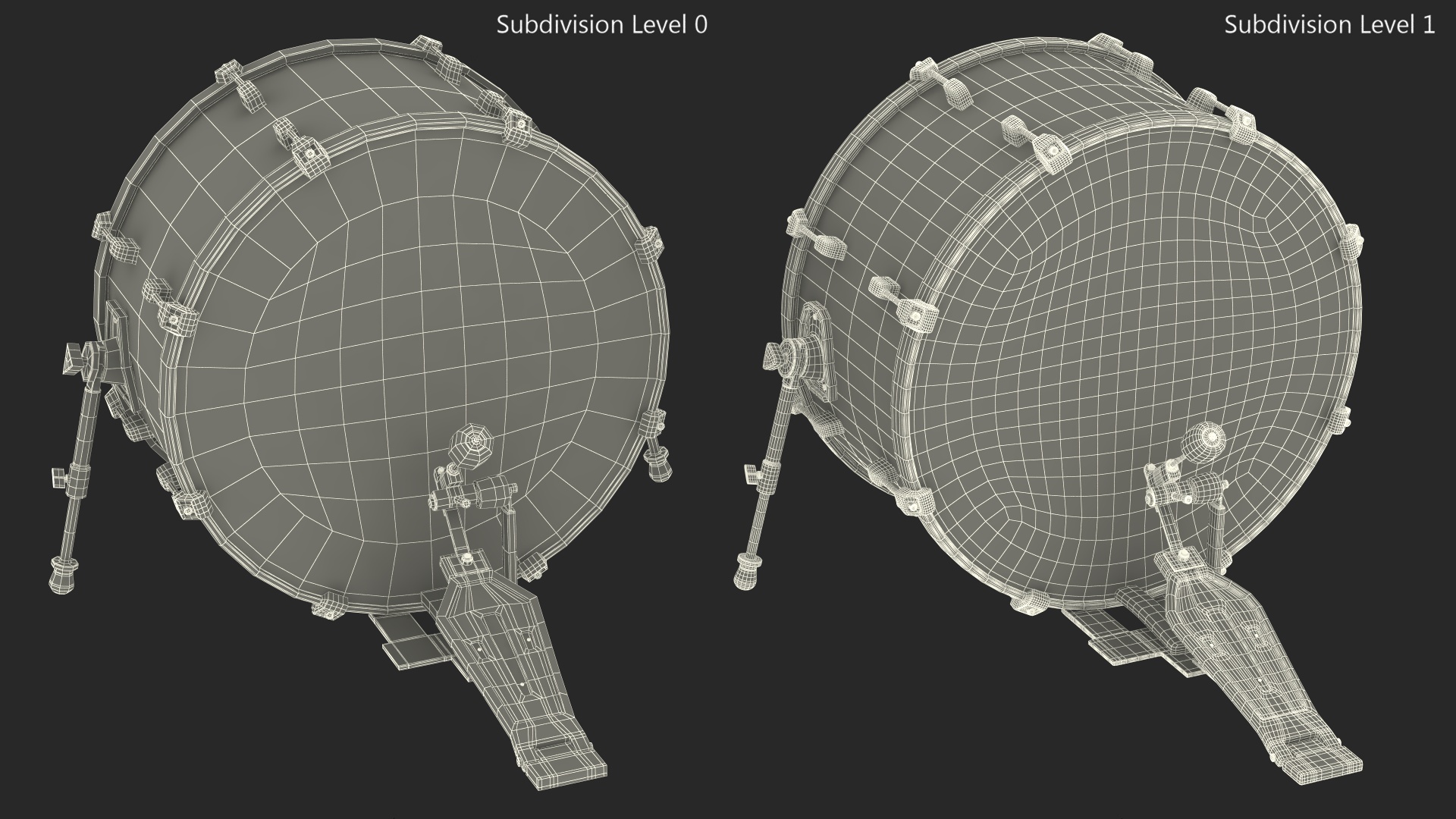 3D model Drum Head with Pedal