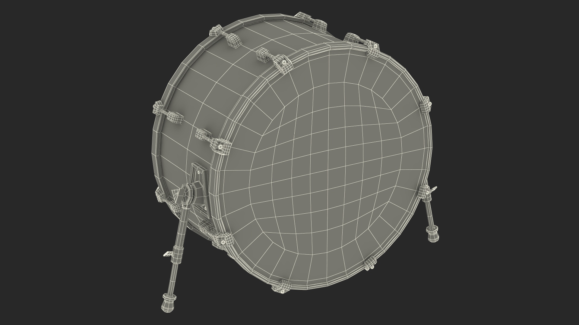 3D model Drum Head with Pedal