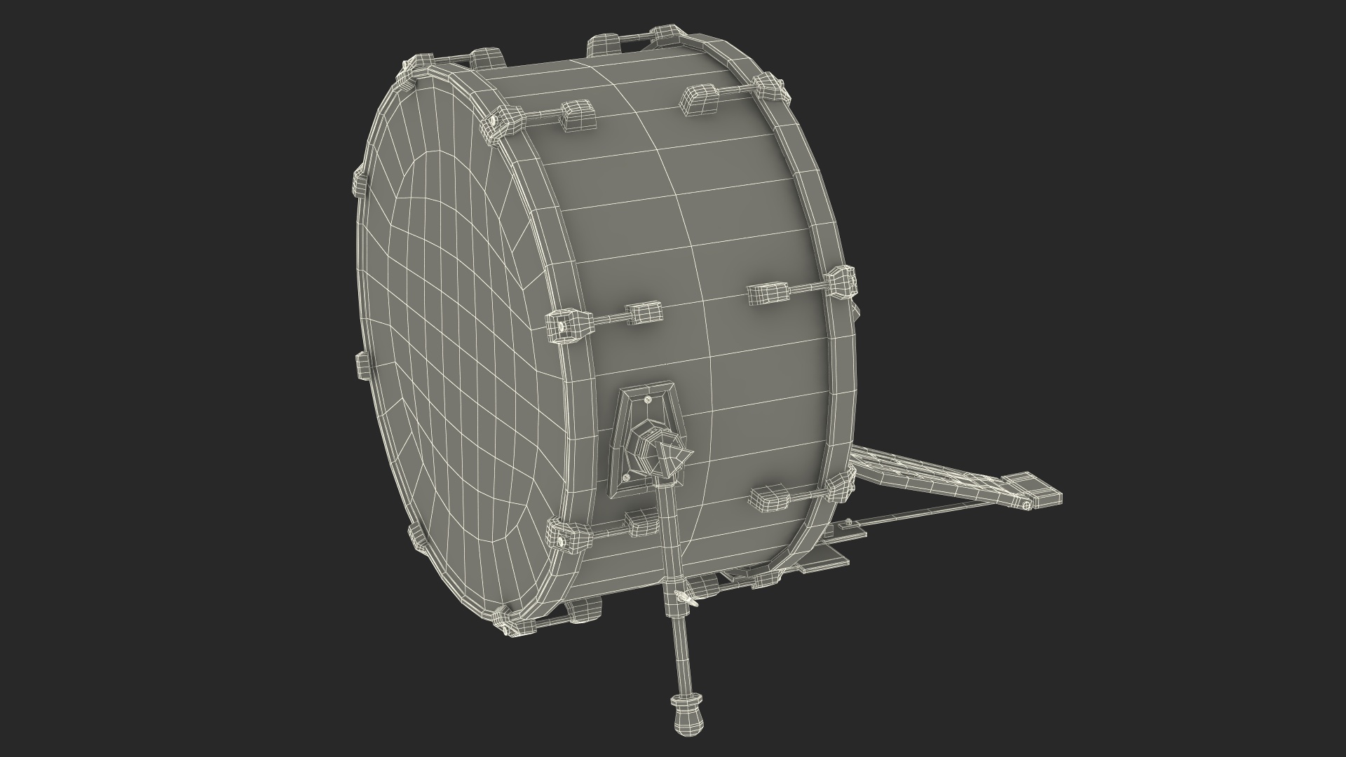 3D model Drum Head with Pedal