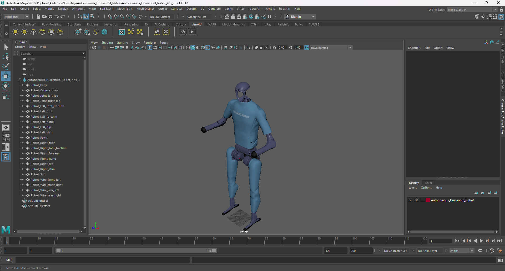 3D model Autonomous Humanoid Robot