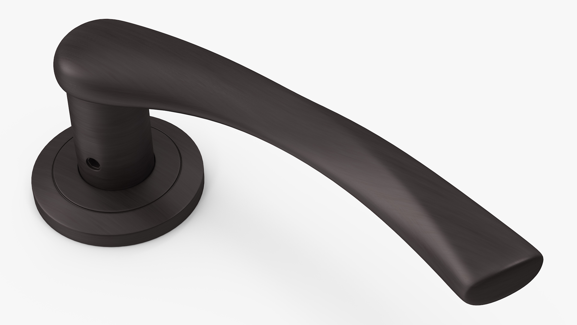 3D Dark Bronze Arc Door Handles model